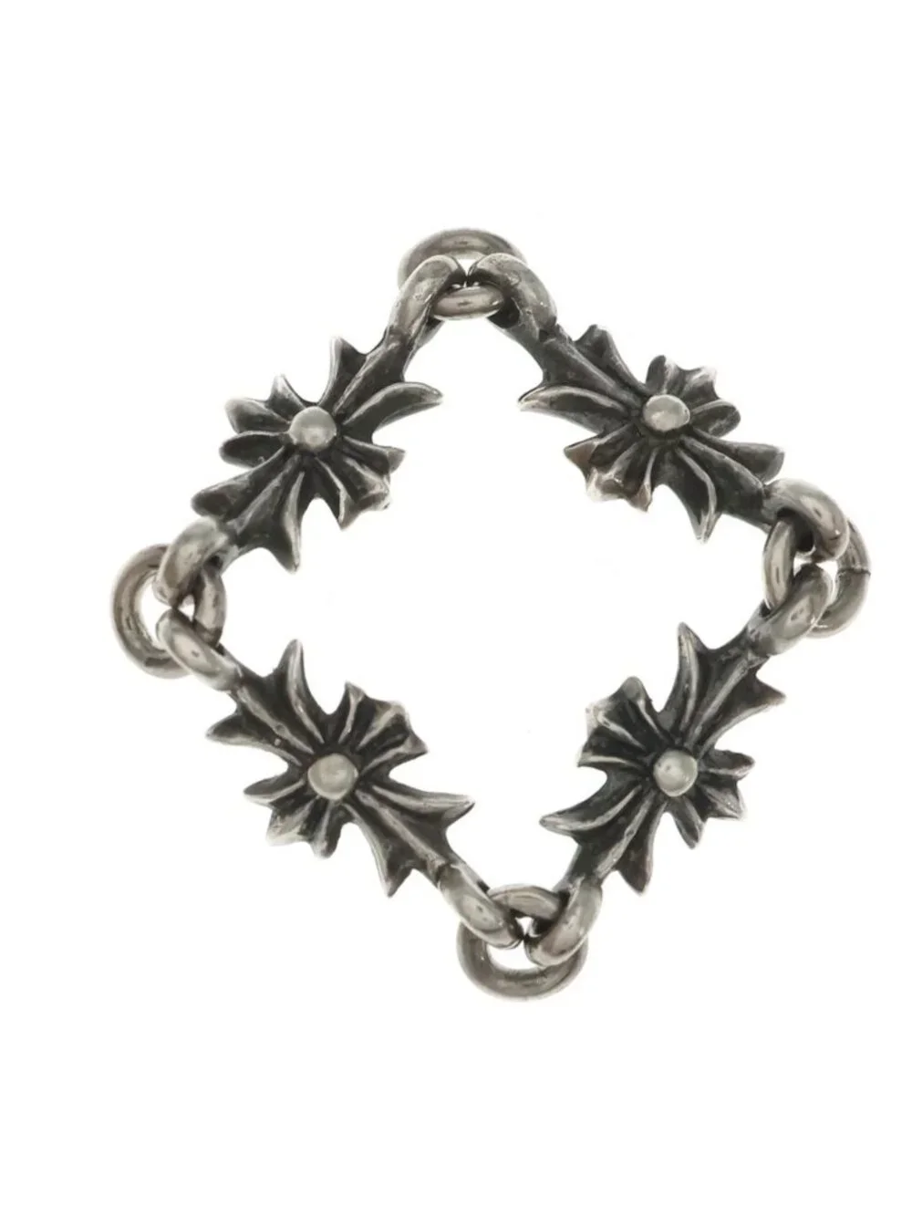 Chrome Hearts Tny CH Pls Tiny Ech Plus Ring Silver